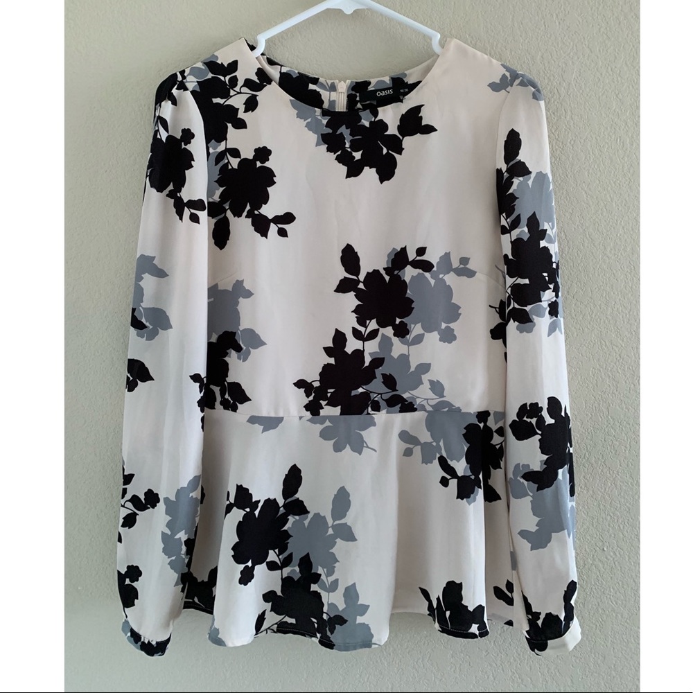 Oasis Peplum Floral Blouse